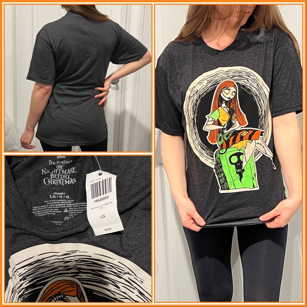 Tim Burton The Nightmare Before Christmas Sally Shirt Mens Size Large
